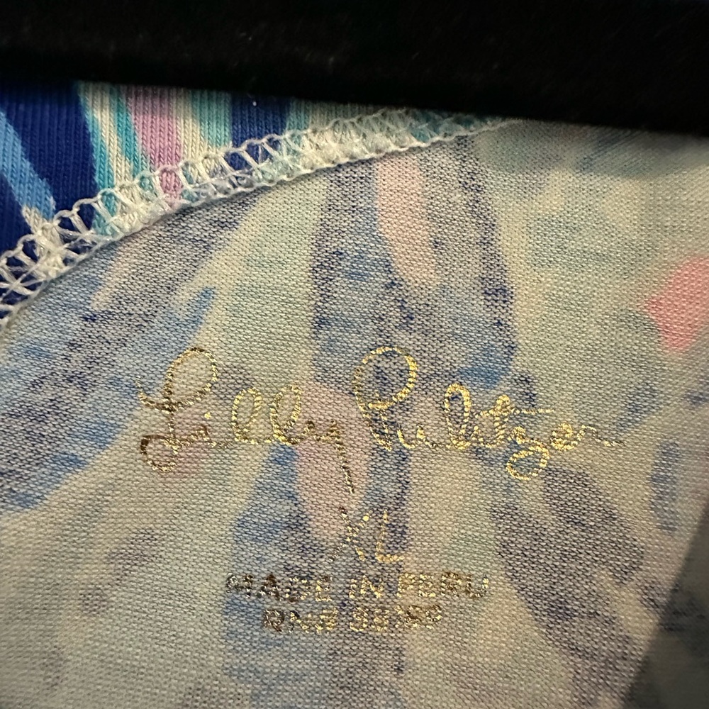 Lilly Pulitzer Pink and Blue Floral Blouse - Picture 3 of 3